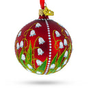 1898 Lilies of the Valley Royal Glass Ball Christmas Ornament 3.25 Inches
