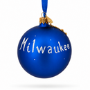 Milwaukee, Wisconsin Glass Ball Christmas Ornament 3.25 Inches