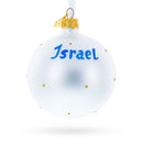 Flag of Israel Glass Ball Christmas Ornament 3.25 Inches