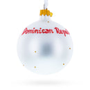 Flag of Dominican Republic Glass Ball Christmas Ornament 3.25 Inches