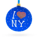 New York City at Night Glass Ball Christmas Ornament 4 Inches