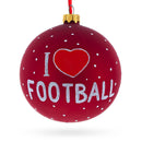 Football Glass Ball Christmas Sports Ornament 4 Inches