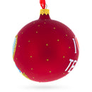 Tennis Glass Ball Christmas Ornament 4 Inches