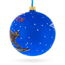 I Love Houston, Texas Glass Ball Christmas Ornament 4 Inches