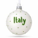 Flag of Italy Glass Ball Christmas Ornament 3.25 Inches