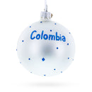 Flag of Colombia Glass Ball Christmas Ornament 3.25 Inches