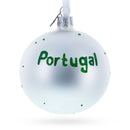 Flag of Portugal Glass Ball Christmas Ornament 3.25 Inches