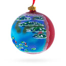 Claude Monet's 1907 'Water Lilies' Masterpiece Glass Ball Christmas Ornament 4 Inches