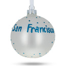 San Francisco, USA Tram Glass Christmas Ornament 3.25 Inches