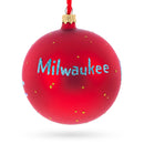 Milwaukee, Wisconsin Glass Ball Christmas Ornament 4 Inches