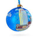 Nashville, Tennessee Glass Ball Christmas Ornament 4 Inches