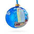 Nashville, Tennessee, USA Glass Ball Christmas Ornament 4 Inches