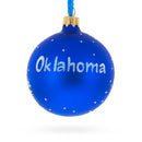 Oklahoma City, Oklahoma Glass Christmas Ornament 3.25 Inches