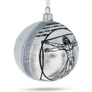 1487 Leonardo da Vinci's 'The Vitruvian Man' Glass Ball Christmas Ornament 4 Inches