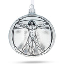 1487 Leonardo da Vinci's 'The Vitruvian Man' Glass Ball Christmas Ornament 4 Inches