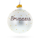 Manneken Pis, Brussels, Belgium Glass Ball Christmas Ornament 3.25 Inches
