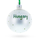 Flag of Hungary Glass Ball Christmas Ornament 3.25 Inches