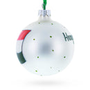 Flag of Hungary Glass Ball Christmas Ornament 3.25 Inches