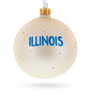 Illinois State, USA Glass Ball Christmas Ornament 4 Inches