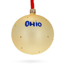 Ohio State, USA Glass Ball Christmas Ornament 4 Inches