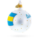 Flag of Bahamas Glass Ball Christmas Ornament 3.25 Inches