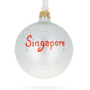 Flag of Singapore  Glass Ball Christmas Ornament 3.25 Inches