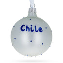 Flag of Chile Glass Ball Christmas Ornament 3.25 Inches