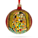 1908 'The Kiss' by Gustav Klimt Art Nouveau Masterpiece Glass Ball Christmas Ornament 4 Inches
