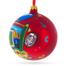 Back to School Glass Ball Christmas Ornament 4 Inches