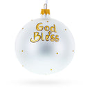 First Communion on White Glass Ball Christmas Ornament 4 Inches