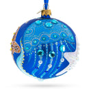 Sea Horse Glass Ball Christmas Ornament,4 Inches
