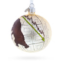 Bull and Bear Stock Market Glass Ball Christmas Ornament 3.25 Inches