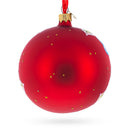 Roses Bouquet Glass Ball Christmas Ornament 4 Inches