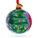 International Rose Test Garden in Portland, Oregon Glass Ball Christmas Ornament 3.25 Inches