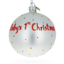 Snowman and Baby Deer First Christmas Glass Ball Christmas Ornament 4 Inches