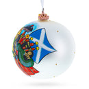 Scottish Heritage Glass Christmas Ornament 4 Inches