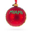 Lincoln Road, Miami, Florida Glass Ball Christmas Ornament 3.25 Inches