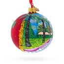 Lincoln Road, Miami, Florida Glass Ball Christmas Ornament 3.25 Inches