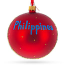 Cebu & Boracay, Philippines Glass Ball Christmas Ornament 4 Inches