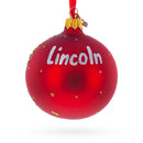 Nebraska State Capitol,  Lincoln, Nebraska Glass Ball Christmas Ornament 3.25 Inches