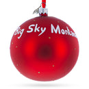 Big Sky Ski Resort, Montana Glass Ball Christmas Ornament 4 Inches