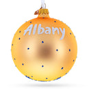 New York State Museum, Albany, New York Glass Ball Christmas Ornament 4 Inches