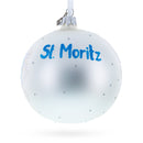 St. Moritz, Switzerland Glass Ball Christmas Ornament 4 Inches