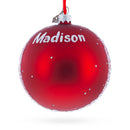 Wisconsin State Capitol, Madison, Wisconsin Glass Ball Christmas Ornament 4 Inches