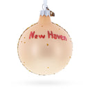 Yale University, New Haven, Connecticut Glass Ball Christmas Ornament 3.25 Inches