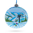 Deer Valley Ski Resort, Park City, Utah Glass Ball Christmas Ornament