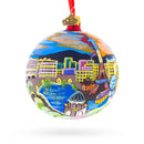 Las Vegas Skyline, Nevada, USA Glass Ball Christmas Ornament 4 Inches