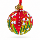 1898 Lilies of the Valley Royal Glass Ball Christmas Ornament 2.4 Inches