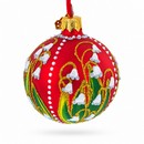 1898 Lilies of the Valley Royal Glass Ball Christmas Ornament 2.4 Inches
