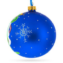 The Frog King Crowned in Splendor Hand-Glass Ball Christmas Ornament 3.25 Inches